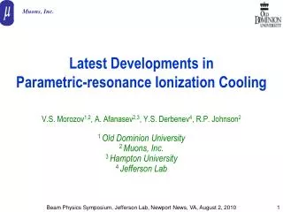 Latest Developments in Parametric-resonance Ionization Cooling