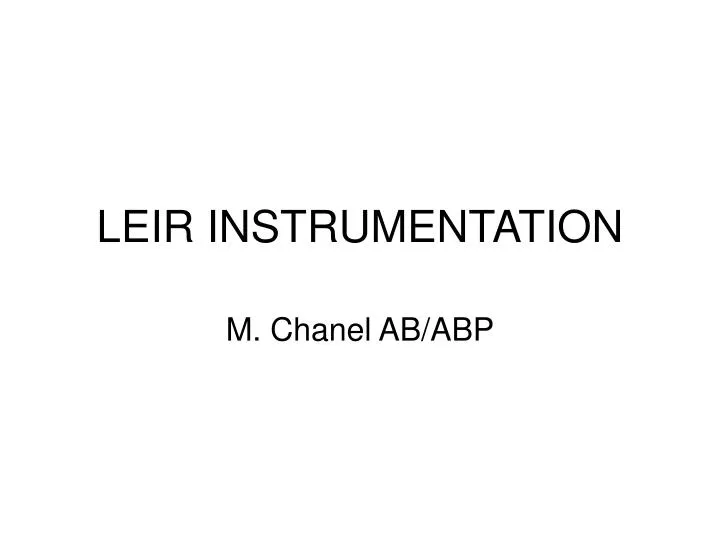leir instrumentation