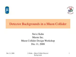 Detector Backgrounds in a Muon Collider