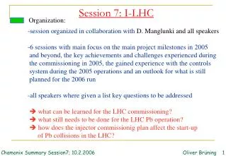 Session 7: I-LHC