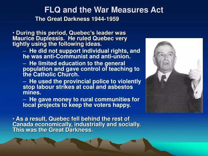 flq and the war measures act