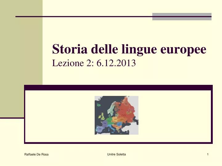 storia delle lingue europee lezione 2 6 12 2013