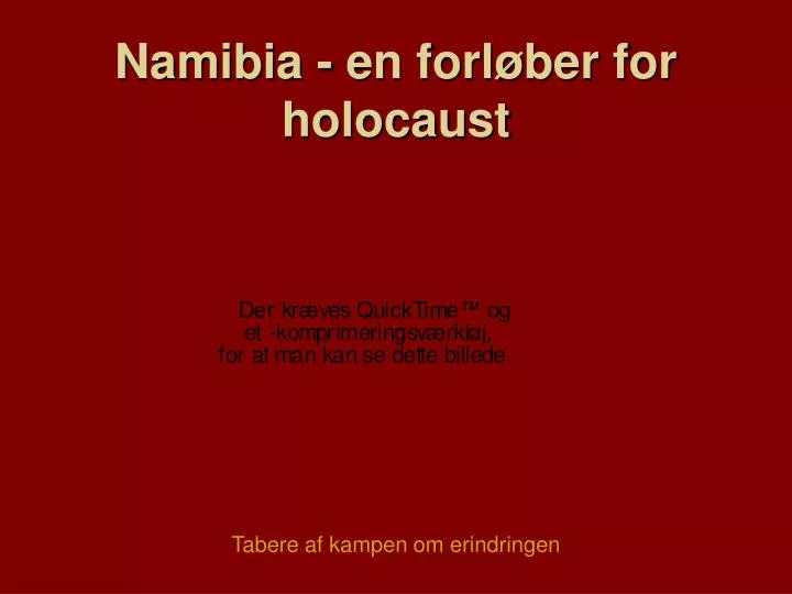 namibia en forl ber for holocaust