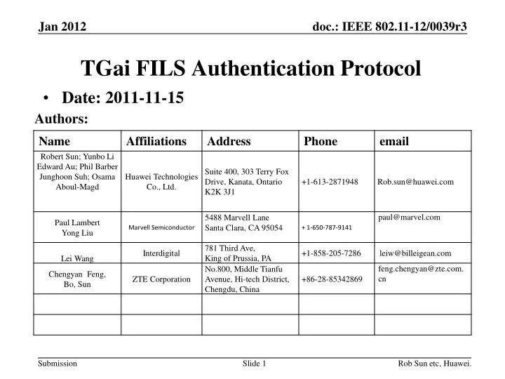 tgai fils authentication protocol
