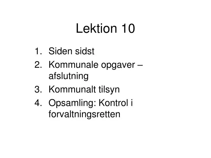lektion 10