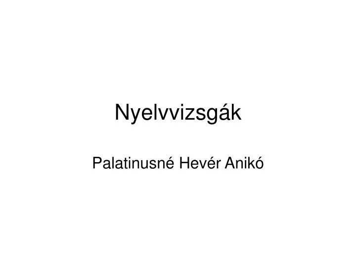 nyelvvizsg k