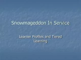 Snowmageddon In Service