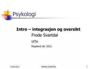 psykologi