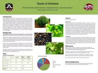 Seeds of Solution