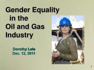 Gender Equality in the Oil and Gas Industry