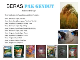 beras pak gendut