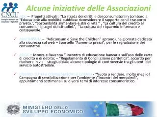 alcune iniziative delle associazioni