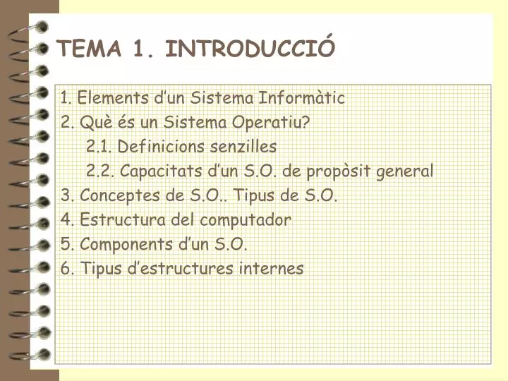 PPT - TEMA 1. INTRODUCCIÓ PowerPoint Presentation, Free Download - ID ...