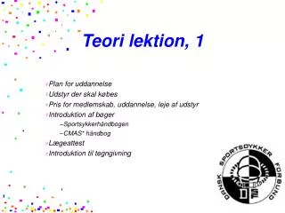 teori lektion 1