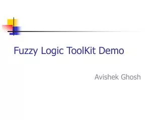 Fuzzy Logic ToolKit Demo
