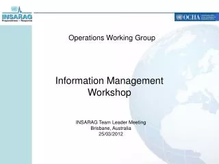 Operations Working Group