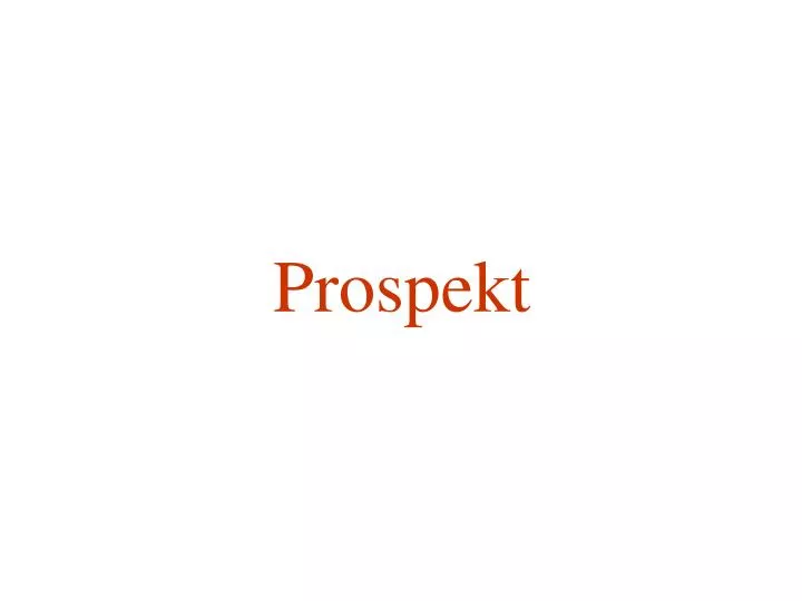 prospekt