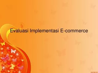 evaluasi implementasi e commerce