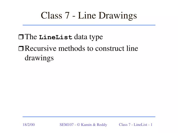 class 7 line drawings