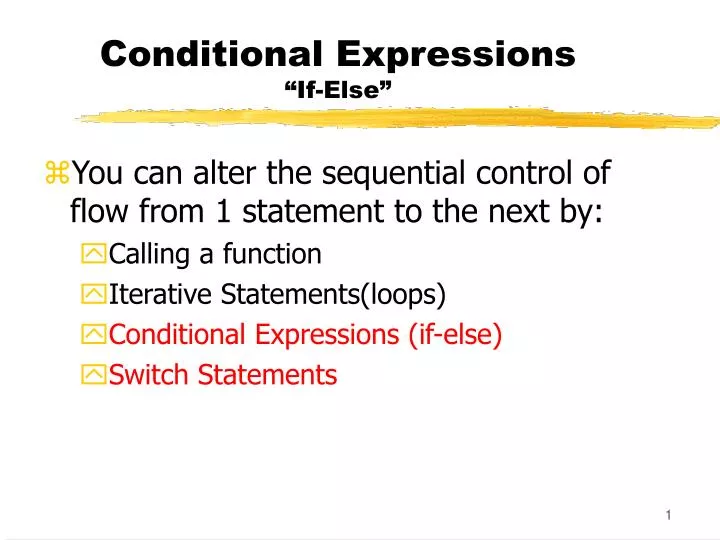 conditional expressions if else