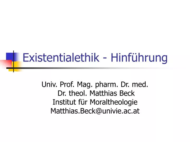 existentialethik hinf hrung