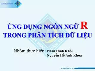 ng d ng ng n ng r trong ph n t ch d li u