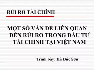 r i ro t i ch nh
