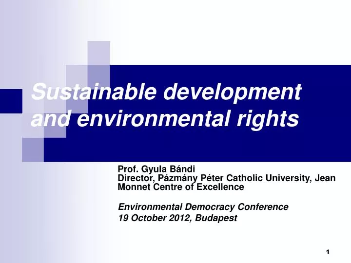 sustainable development and environmental rights