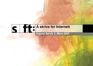 skrive for internett