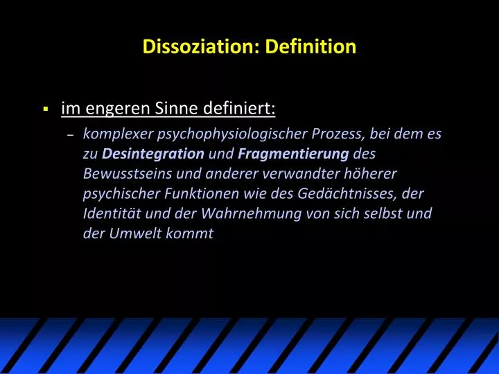 dissoziation definition