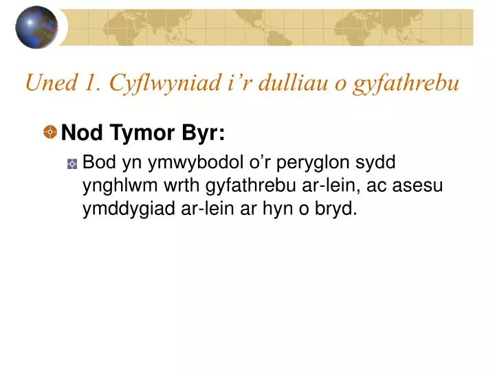 uned 1 cyflwyniad i r dulliau o gyfathrebu