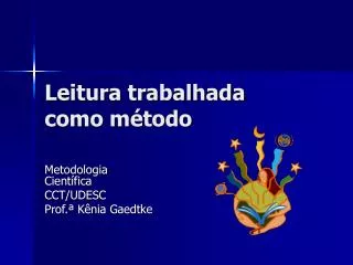 leitura trabalhada como m todo