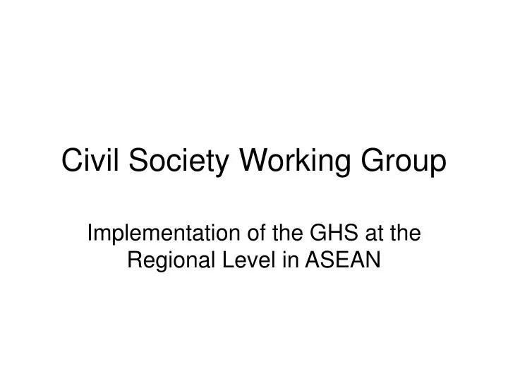 civil society working group