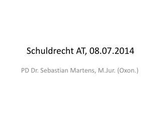 schuldrecht at 08 07 2014
