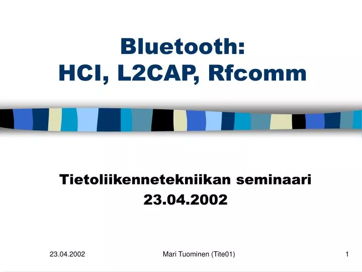 bluetooth hci l2cap rfcomm