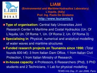 Type of organisation : Central Italy Universities Joint