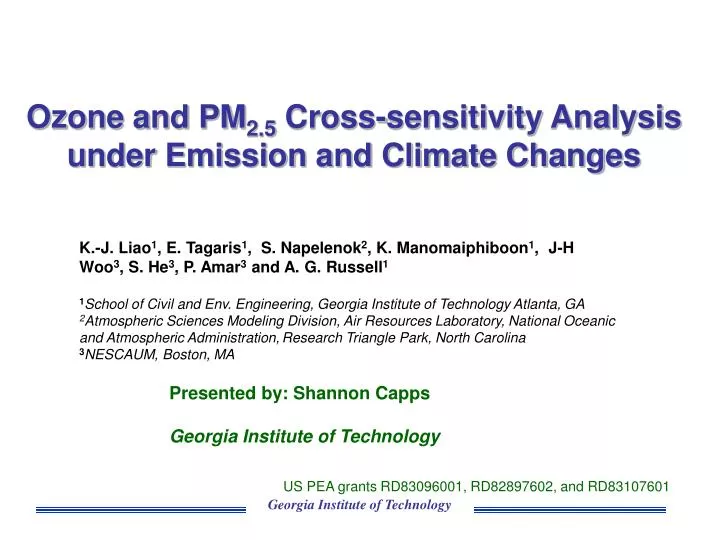 ozone and pm 2 5 cross sensitivity analysis under emission and climate changes