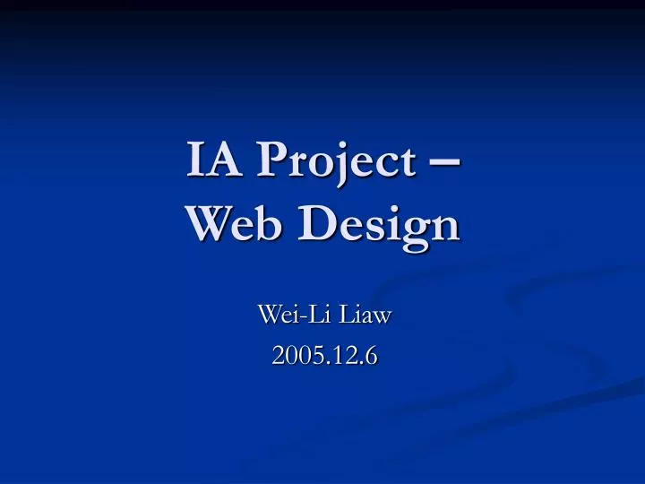 ia project web design