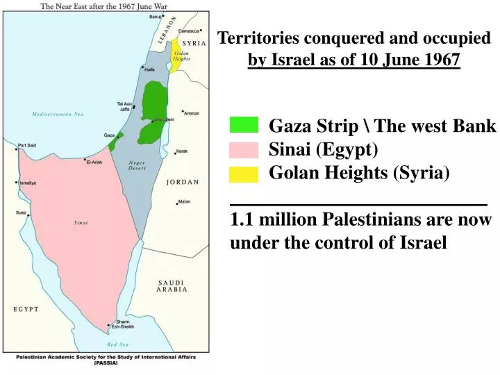 territories conquered and occupied by israel as of 10 june 1967