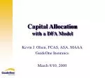 Capital Allocation with a DFA Model - slide 1