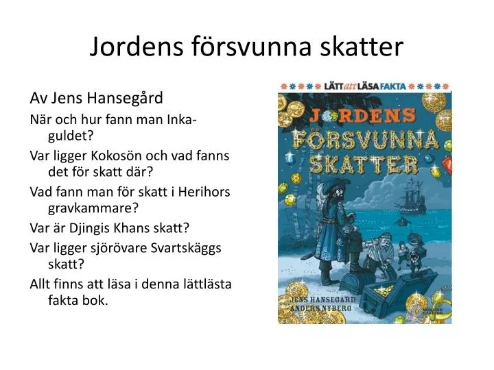 jordens f rsvunna skatter