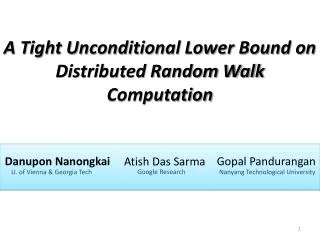 A Tight Unconditional Lower Bound on Distributed Random Walk Computation