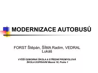 modernizace autobus