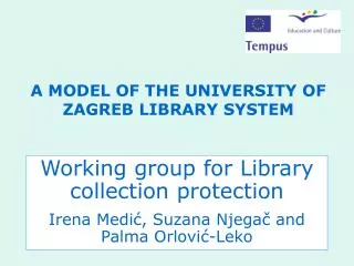 A MODEL OF THE UNIVERSITY OF ZAGREB LIBRARY SYSTEM