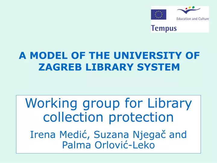 a model of the university of zagreb library system