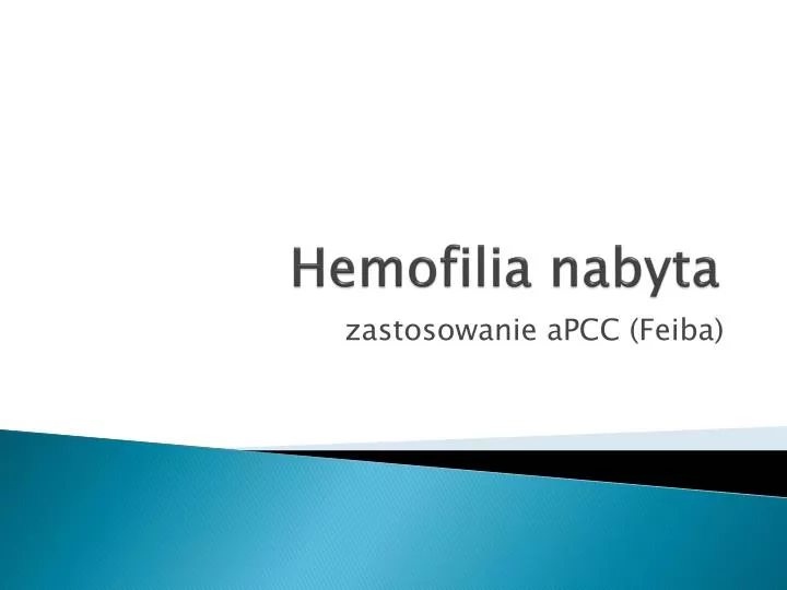 hemofilia nabyta