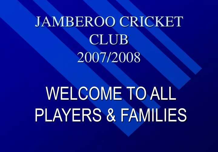 jamberoo cricket club 2007 2008