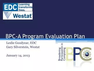 BPC-A Program Evaluation Plan