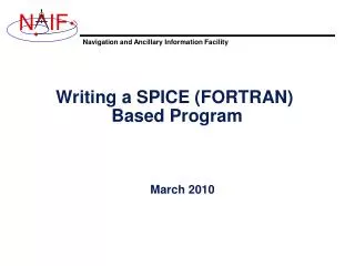 Writing a SPICE (FORTRAN) Based Program