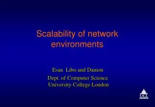 Scalability of network environments